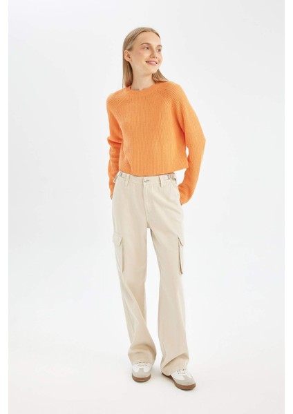 Coool Regular Fit Bisiklet Yaka Basic Düz Triko Kazak L2567AZ24WN
