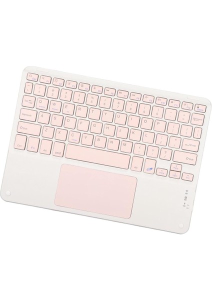 Osmart Tab X10 10.1" Uyumlu Kablosuz Bluetooth Dahili Bataryalı Şarjlı Touchpad'li Türkçe Q Klavye - Pembe