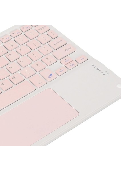 Osmart Tab X10 10.1" Uyumlu Kablosuz Bluetooth Dahili Bataryalı Şarjlı Touchpad'li Türkçe Q Klavye - Pembe