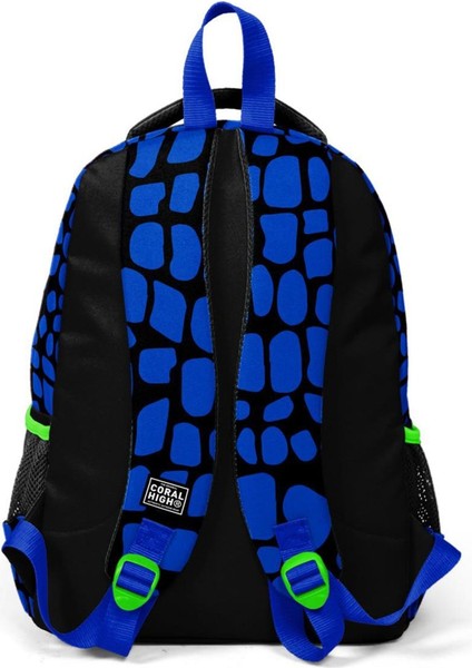 Desenli Coral High Kids Desenli Üç Bölmeli Okul Sırt Çantası 23485 Lacivert Desenli Sırt Çantası Ca