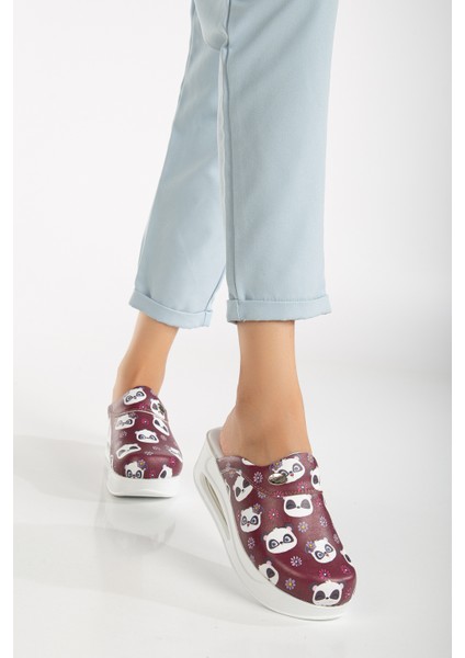 Panda Desenli Kadın Havalı Taban Ortopedik Hastane, Doktor, Hemşire, Veteriner Terliği fiyatları