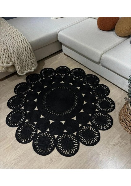 Jüt Çift Taraflı Yuvarlak Halı fiyatları