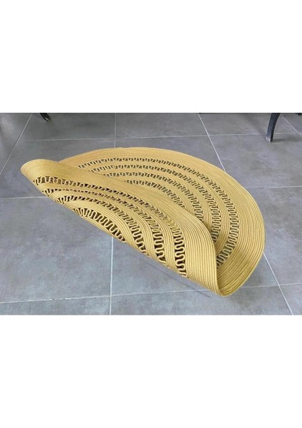 Jüt Hasır El Örgüsü Halı Kilim Yıkanabilir Çift Taraflı Yuvarlak fiyatları