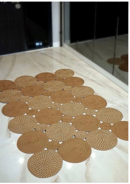 Jüt Hasır El Örgüsü Halı Kilim Yıkanabilir Çift Taraflı Oval fiyatları