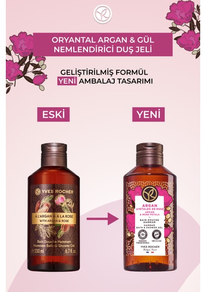 Yves Rocher Nemlendirici Duş Jeli - Oryantal Argan Ve Gül - 200ml-99220