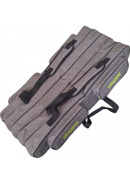 Gri 120 cm 5 Gözlü 4 Cepli Koyu Gri Olta Kamış Çantası modelleri