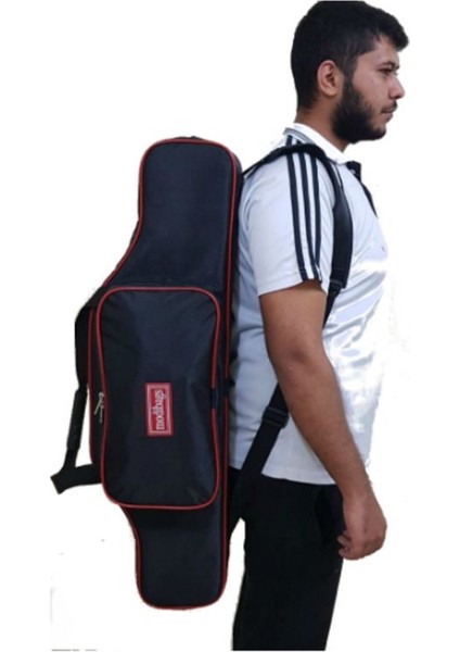 Siyah 125CM 3 Gözlü Lüx Olta Çantası