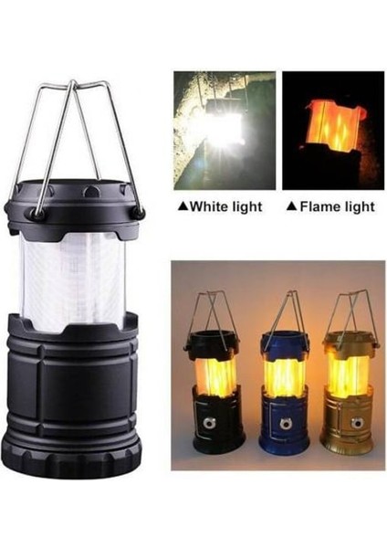 Alev Efektli Kamp Lambası Güneş Enerjili Şarj Edilebilir USB Powerbank Özellikli Gece Lambası Alev Efektli Lamba modelleri