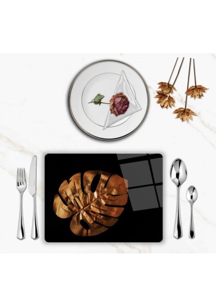 Özel Tasarım Cam Baskılı Gold Yaprak Supla