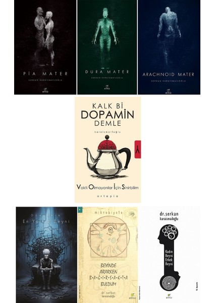 Kalk Bi Dopamin Demle - Dünyanın En Yalnız Beyni - Pia Mater - Dura Mater - Arachnoid Mater - Beyinde Ararken Bağırsakta Buldu - Kadın Beyni Erkek Beyni 7 Kitap - Serkan Karaismailoğlu