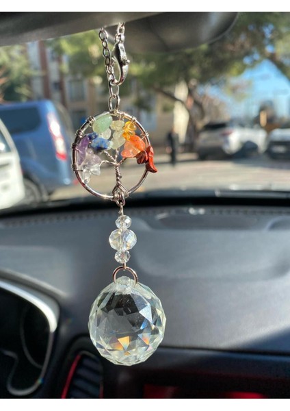 Yeni Renkli Yaşam Çiçeği Kristal Suncatcher Araba Aksesuarı Dikiz Aynası Süsü fiyatları
