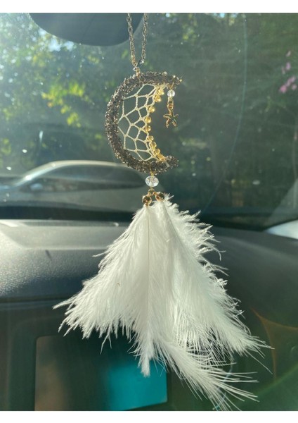 Yeni Düş Kapanı, Dreamcatcher Hilal Ay Yıldız Türk Bayrağı Motifli Araç Dikiz Aynası Süsü fiyatları
