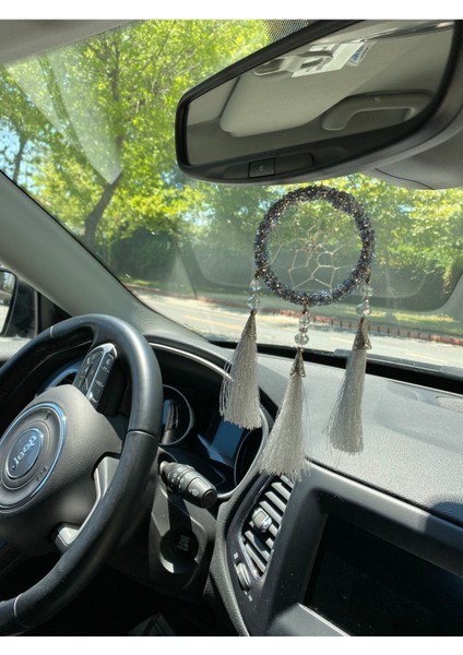 Gümüş Taşlı Araba Dikiz Aynası Süsü Dekorasyon Hediyelik 07