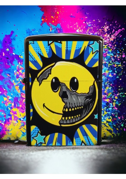 Özel Desenli Benzinli Metal Çakmak