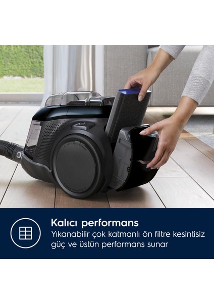 71 Dba - 80 Dba Pure C9 PC91-8STM 72 Db Toz Torbasız LED Başlıklı Elektrikli Süpürge- 10 Yıl Motor modelleri