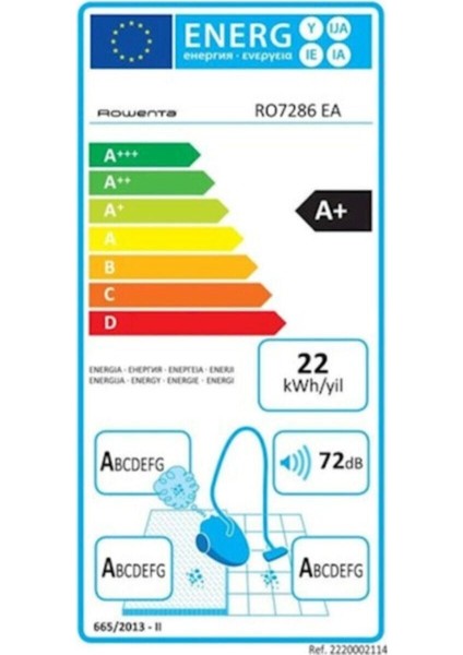 Toz Torbasız X-Trem Power 4A+ RO7286EA 550 W Toz Torbasız Süpürge 500-1500 Watt 71 Dba - 80 Dba 2 Y