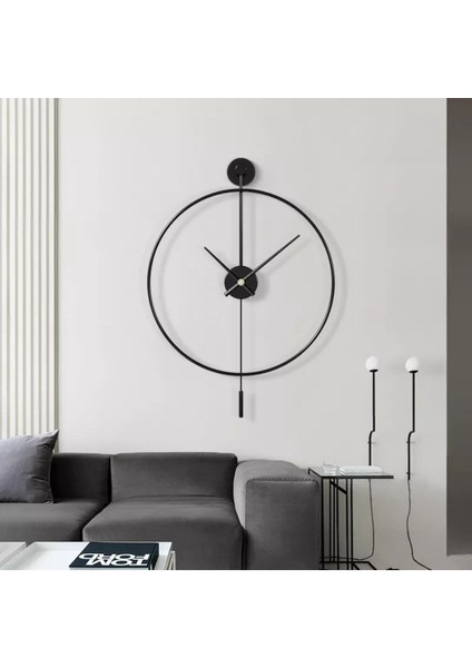 Modern XXL(60*80CM) Siyah Tiktok (Quartz Mekanizmalı)- Siyah 35 cm Akrep Yelkovan , Duvar Saati Met fiyatları