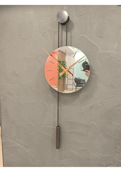 Yuvarlak Pendulum Blackclock Duvar Saati