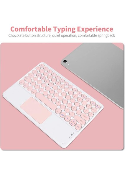 Casper Via S40 10.4" Uyumlu Kablosuz Bluetooth Şarjlı Touchpad'li Türkçe Q Klavye - Pembe