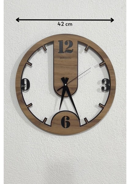 Iskandinav Ahşap Duvar Saati, Sessiz Mekanizma, Salon Duvar Saati, Yeni Ev ve Ofis Hediyesi, 42CM K fırsatları