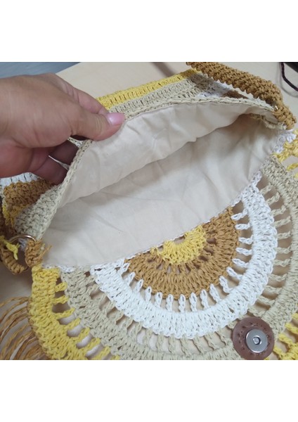 Kadın El Emeği Hasır Çapraz Çanta fiyatları