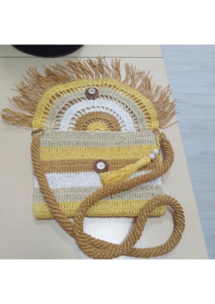 Kadın El Emeği Hasır Çapraz Çanta modelleri