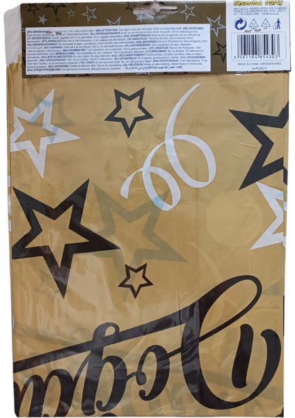 Iyi Ki Doğdun Yazılı Gold Üzeri Siyah Masa Örtüsü fiyatları