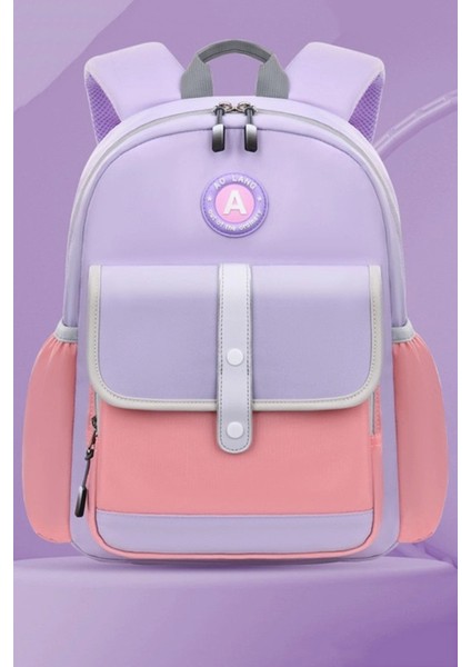 Kız Çocuk Anaokulu ve Günlük Sırt Çantası Tablet Bölmeli Ortopedik Sırt Destekli Lila/pembe AOÇ8003