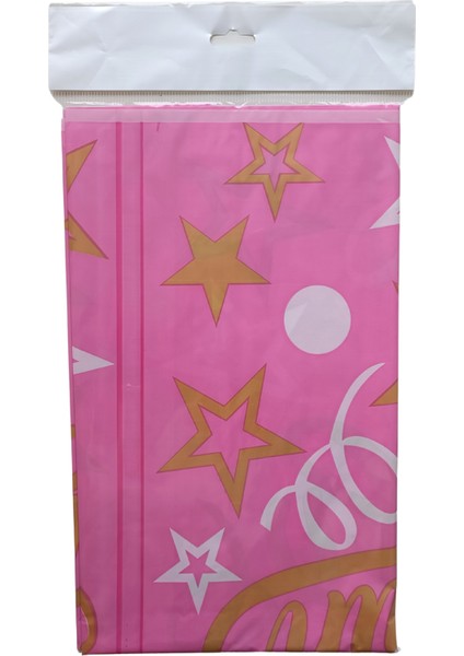 Iyi Ki Doğdun Yazılı Pembe Üzeri Gold Masa Örtüsü fiyatları