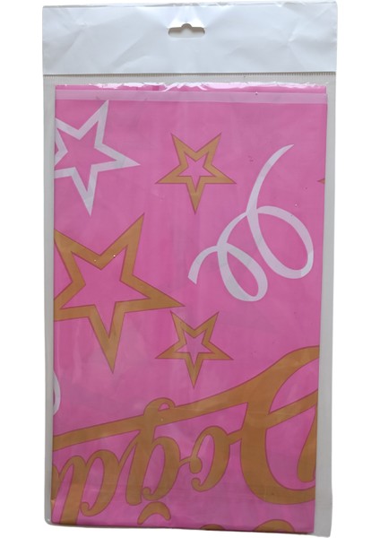 Iyi Ki Doğdun Yazılı Pembe Üzeri Gold Masa Örtüsü modelleri