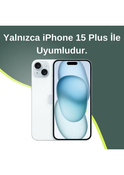 iPhone 15 Plus Uyumlu Gümüş Yıldızlı Şeffaf Kılıf