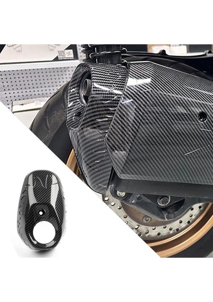 Xmax Techmax 250/300 2018-2024 Egzoz Ucu Koruma Kapak Karbon