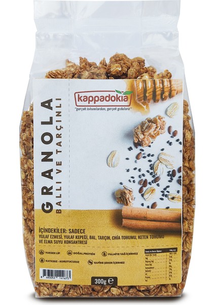 Chia, Keten, Bal ve Tarçınlı Granola 300 gr