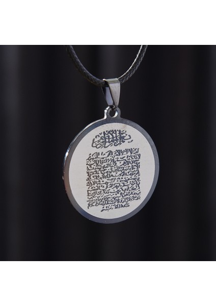 Ayetel Kürsi Erkek Kolye Çelik Takı Aksesuar