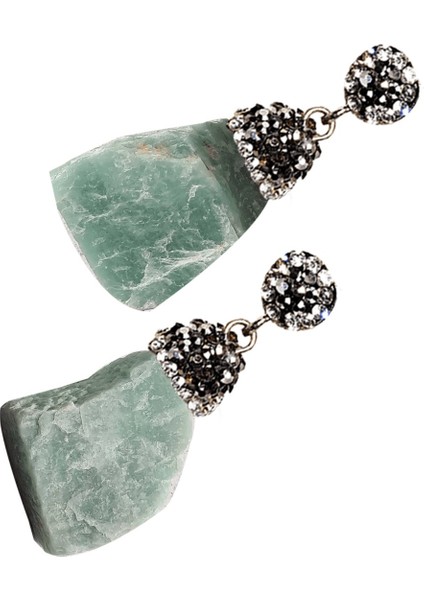 Sertifikalı Zirkon Taşlı Ham Işlenmemiş Amazonit Taşı Kolye modelleri