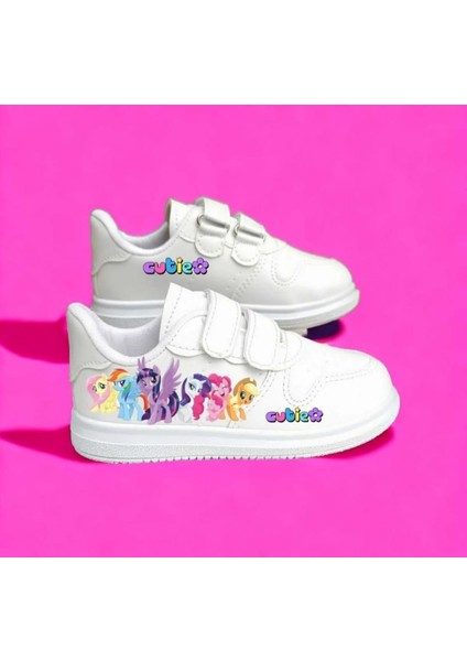 Renkli Atlar Bony Baskılı Çocuk Spor Ayakkabı Sneaker