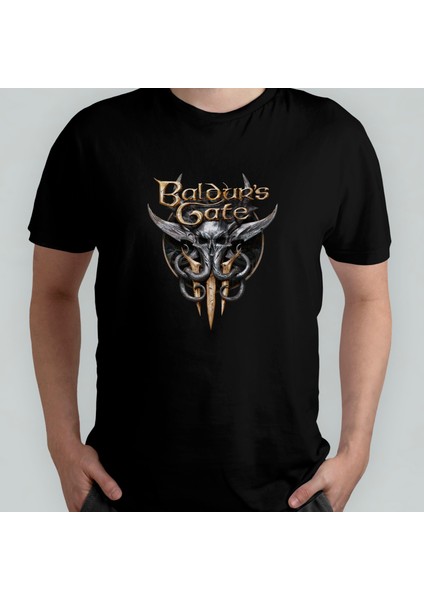 Baldur's Gate 3 Pamuklu Bisiklet Yaka T-Shirt Model - 2