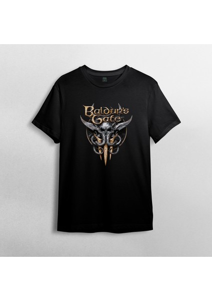 Baldur's Gate 3 Pamuklu Bisiklet Yaka T-Shirt Model - 2