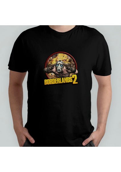 Borderlands 2 Pamuklu Bisiklet Yaka T-Shirt Model - 1