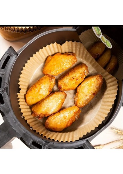 Airfryer Pişirme Kağıdı, Fritöz Pişirme Kağıdı, Standart Boy, Tüm Airfryer Modelleri ile Uyumlu, 50 Adet