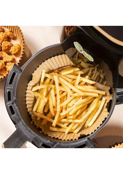 Airfryer Pişirme Kağıdı, Fritöz Pişirme Kağıdı, Standart Boy, Tüm Airfryer Modelleri ile Uyumlu, 50 Adet