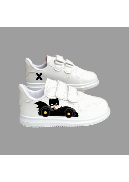 Arabalı Yarasa Baskılı Çocuk Spor Ayakkabı Sneaker