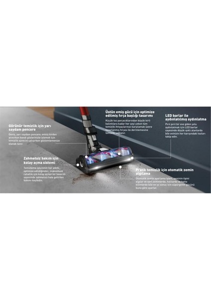 Dc TY9A7 X-Force Flex 13.60 Animal Kablosuz Şarjlı Dikey Elektrikli Süpürge Kırmızı 250-500 L 0 - 2 modelleri