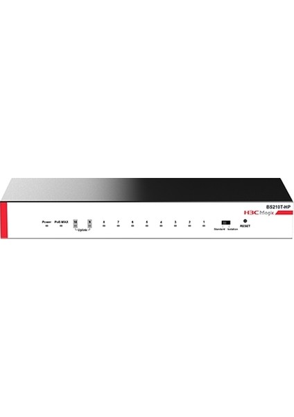 H3C Magıc 9801A5BY BS210T-HP 8 Port + 2 Giga Uplınk 10/100/1000 8 Port Poe/poe+ 110W Yonetılemez Desktop Swıtch