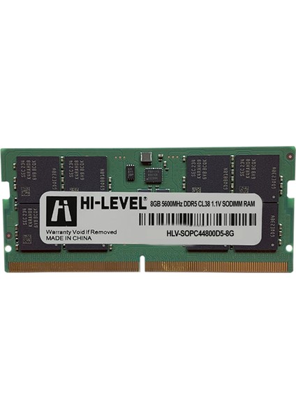 Hı-Level 8gb 5600MHZ Ddr5 1.1V Notebook Ram HLV-SOPC44800D5-8G