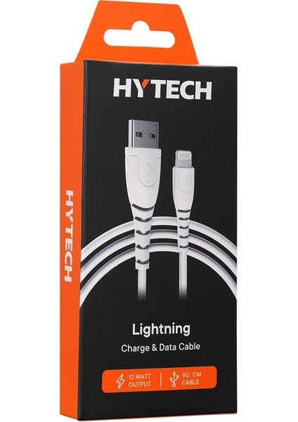Hytech HY-XTK20 2.4A Lightning 90CM Beyaz Hızlı Şarj Kablosu
