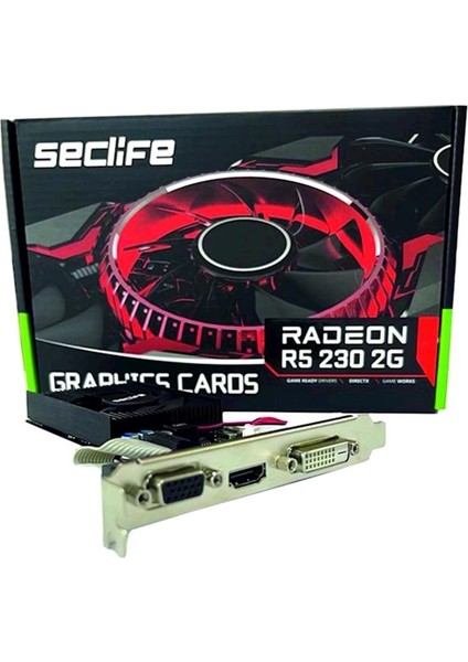 Seclife Radeon R5 230 2gb Ddr3 64BIT DVI HDMI VGA Ekran Kartı