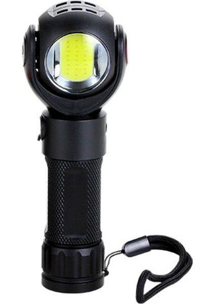S-Link SL-F860 3W COB+3W LED Pilli Dönebilen Çift Başlıklı Manyatik Tutuculu El Feneri