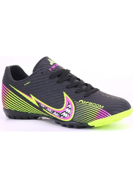 Çiğdem Halı Saha/krampon Futbol Ayakkabı - Siyah-Neon Sarı-Pembe - 42