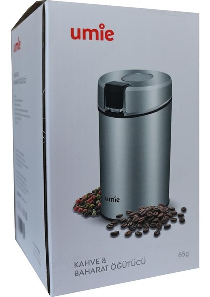 Umıe KB-U52 65G Kapasiteli Pazlanmaz Çelik 160W Kahve ve Baharat Öğütücü